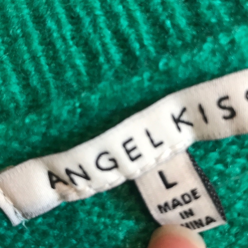 Angel Kiss Size Large Green Sweater super cozy! - Picture 2 of 8